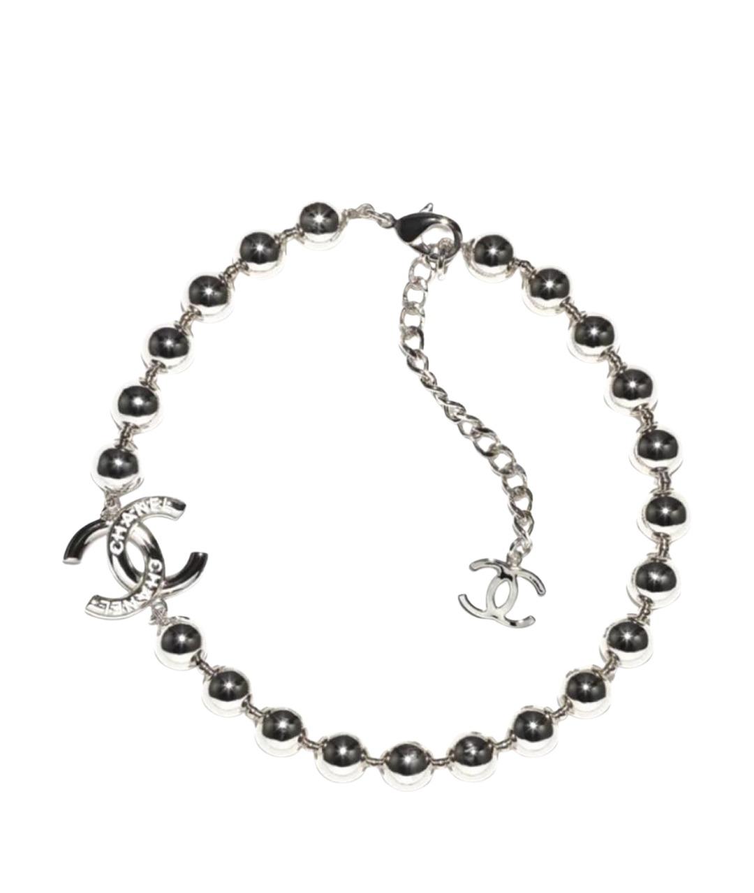 CHANEL Серебряное металлическое колье, фото 1