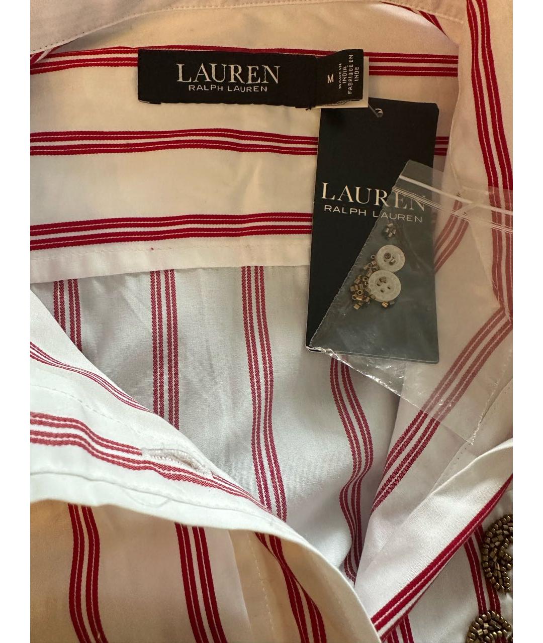 RALPH LAUREN Белая хлопковая рубашка, фото 3