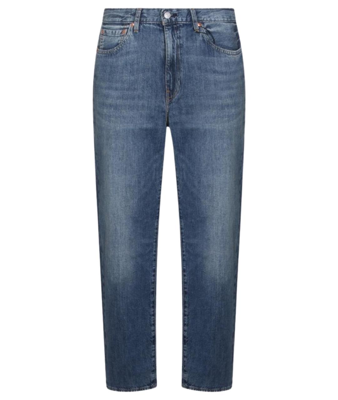 LEVI'S Голубые хлопковые прямые джинсы, фото 1