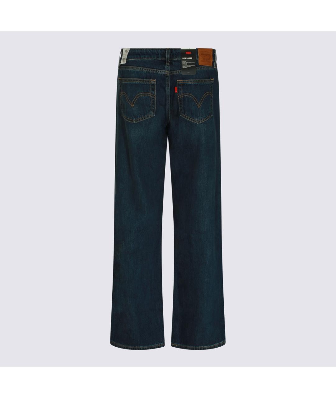 LEVI'S Темно-синие хлопковые прямые джинсы, фото 2