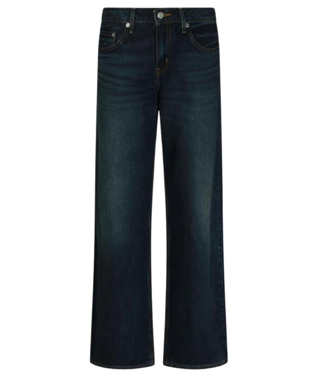 LEVI'S Темно-синие хлопковые прямые джинсы, фото 1