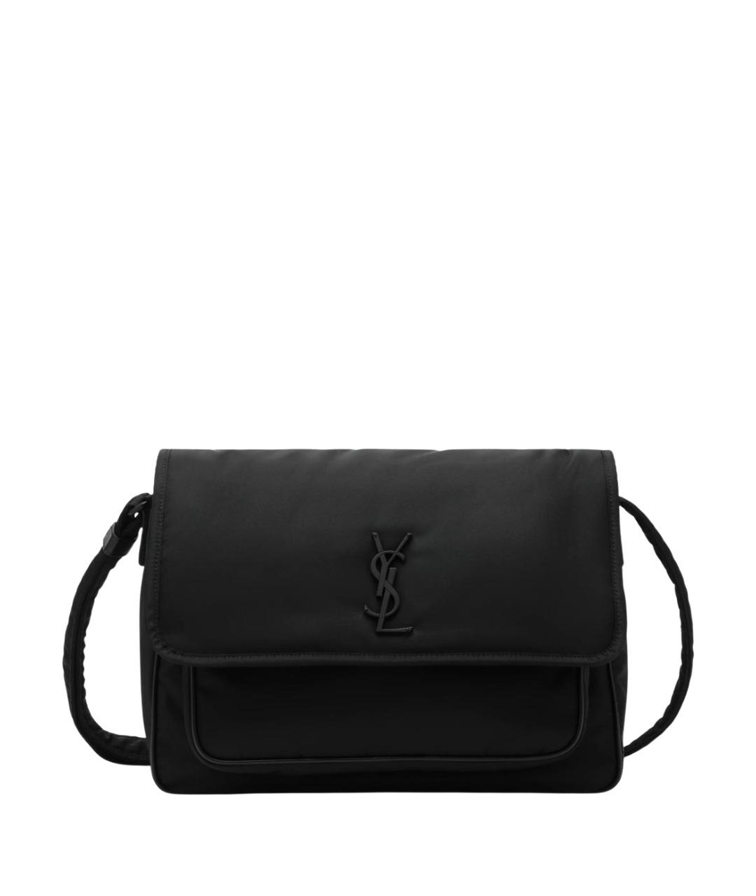 SAINT LAURENT Черная нейлоновая сумка на плечо, фото 1
