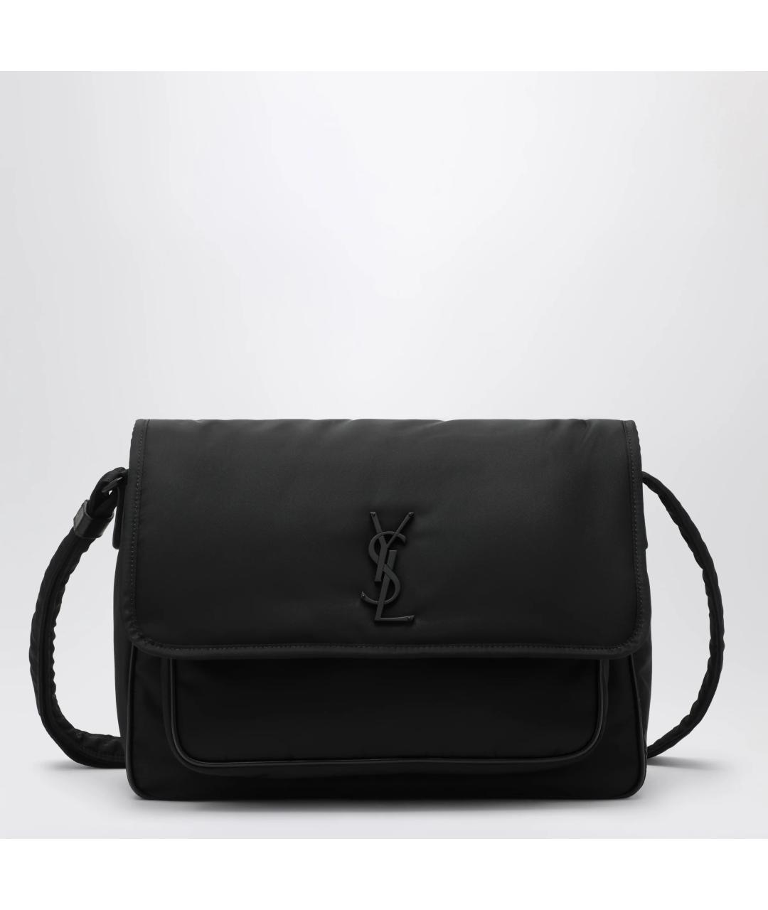 SAINT LAURENT Черная нейлоновая сумка на плечо, фото 3