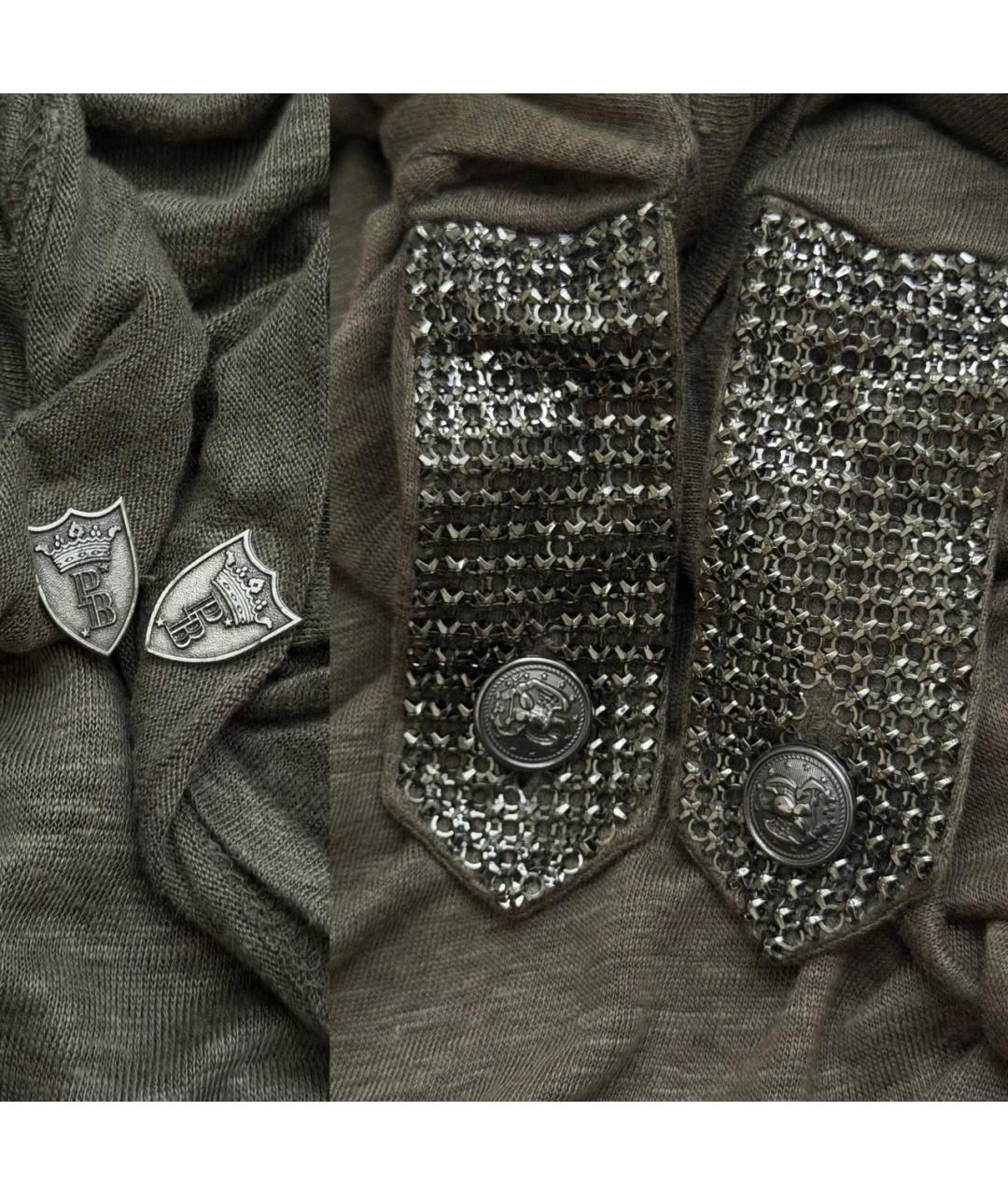 PIERRE BALMAIN Хаки льняная футболка, фото 3