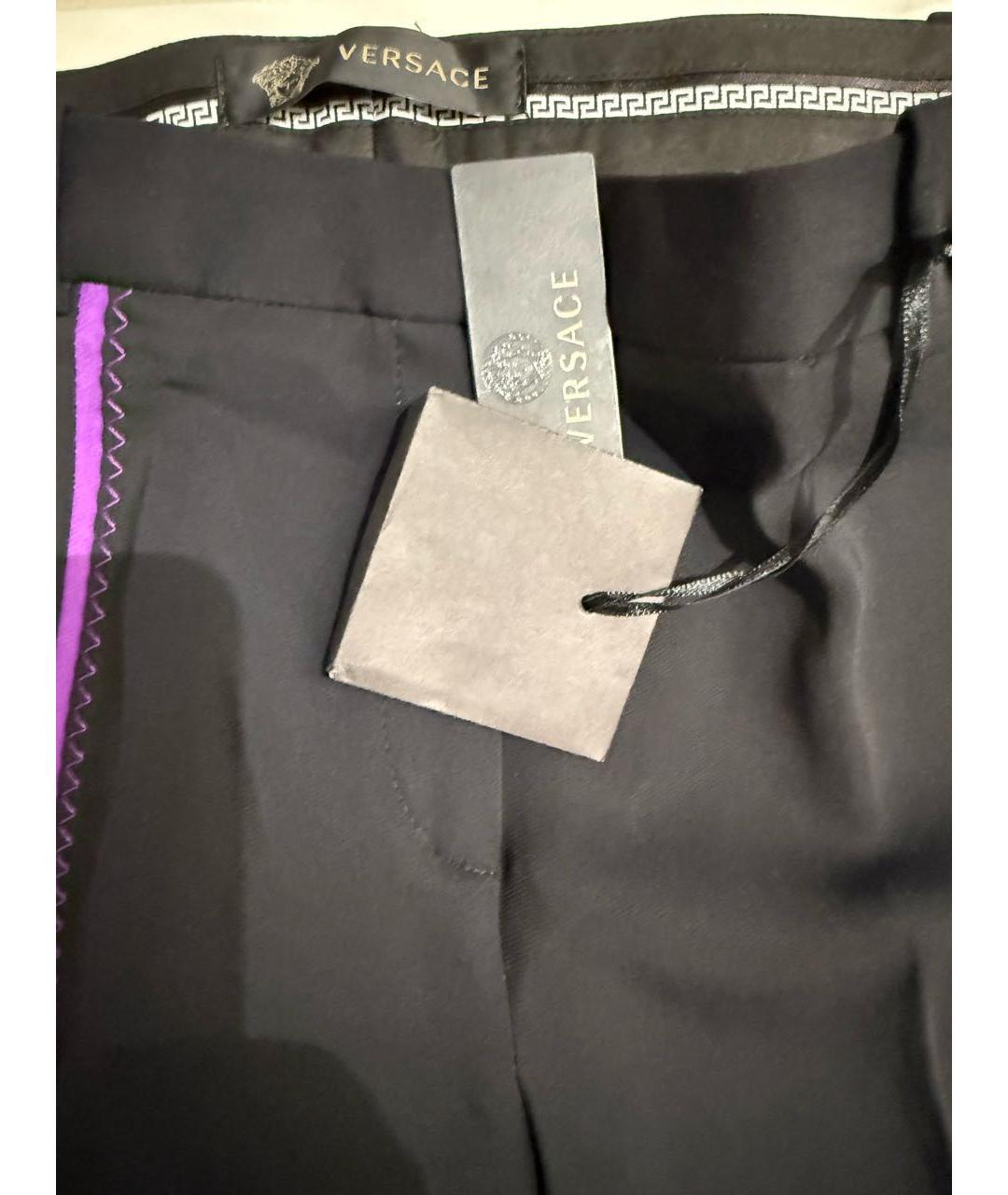 VERSACE Черные брюки узкие, фото 3