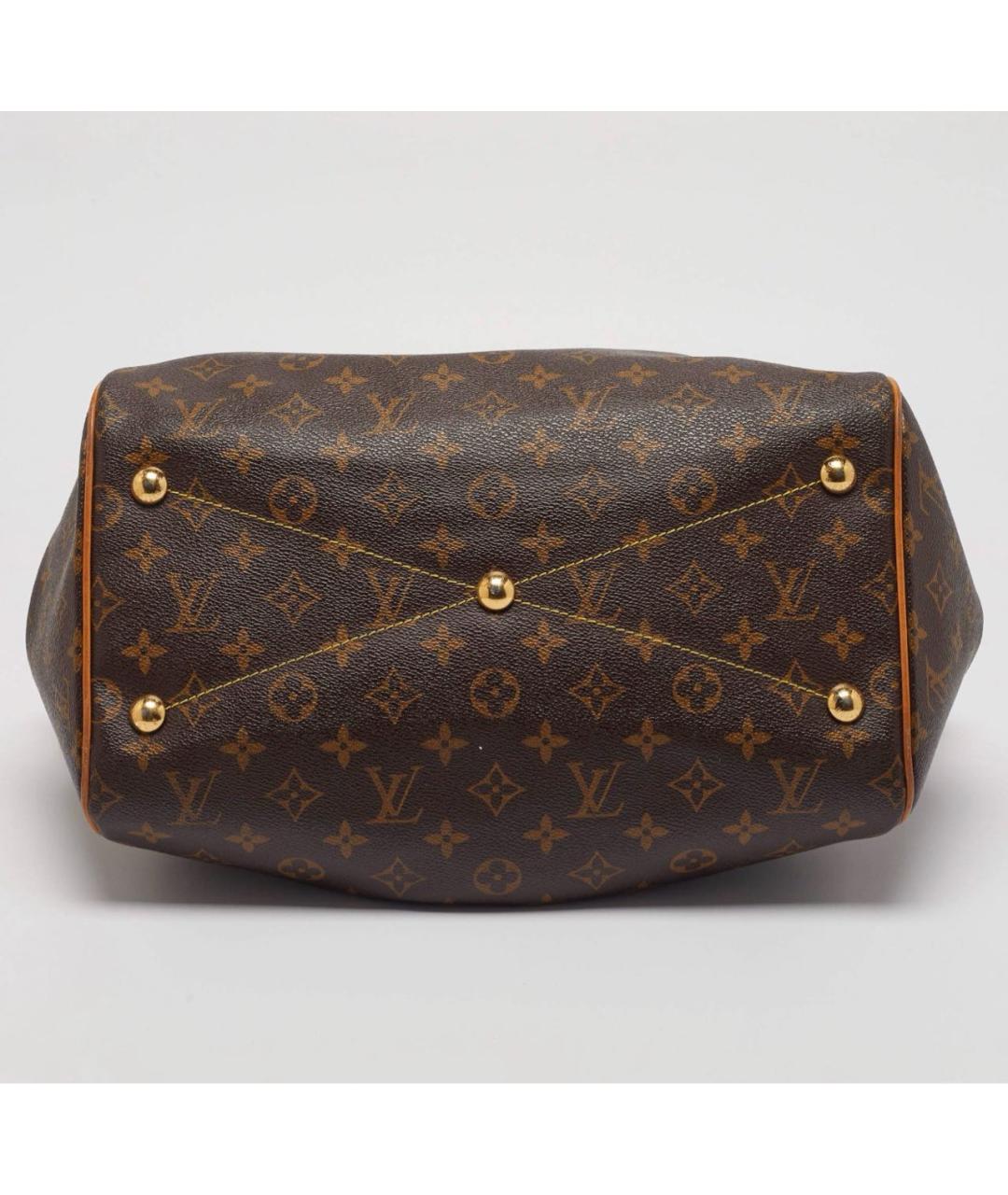 LOUIS VUITTON Коричневая сумка тоут из канвы, фото 8