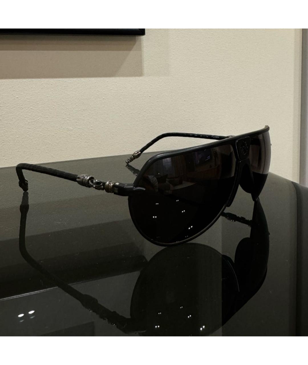CHROME HEARTS Черные металлические солнцезащитные очки, фото 2