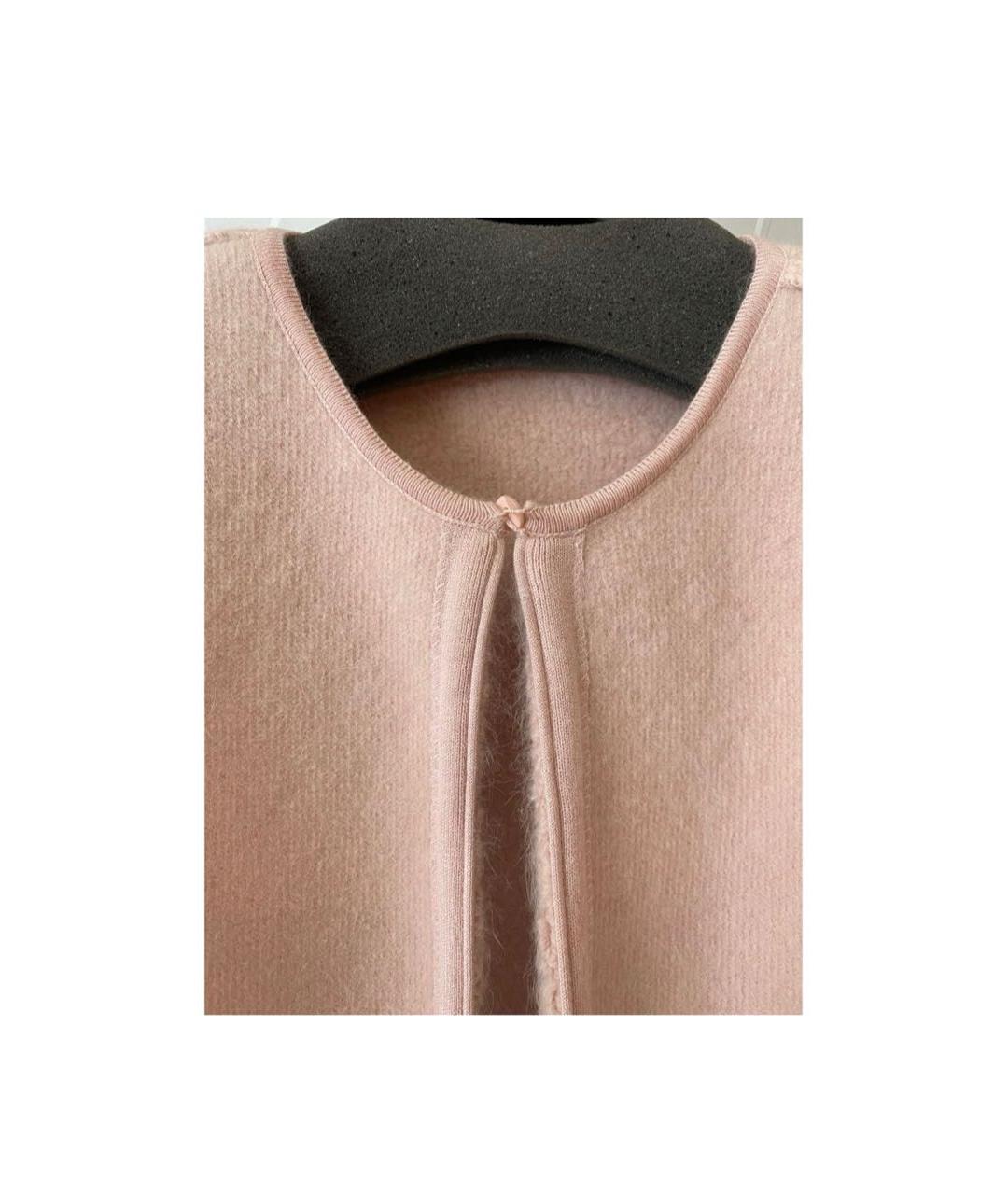 'S MAX MARA Розовый шерстяной кардиган, фото 7
