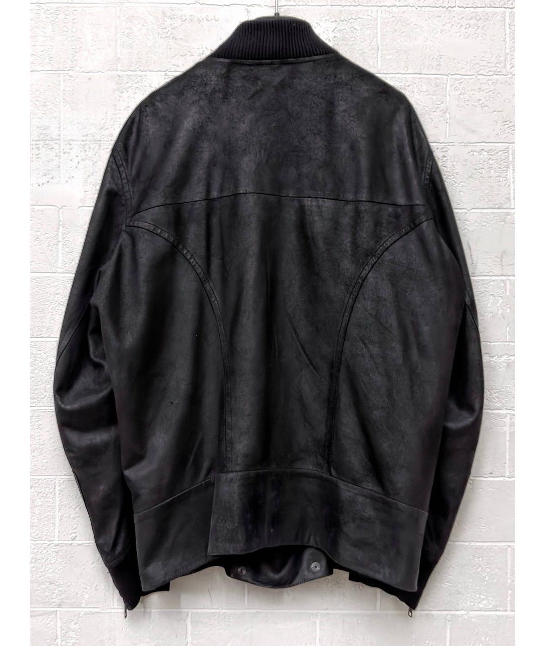 ANN DEMEULEMEESTER Черная кожаная куртка, фото 5