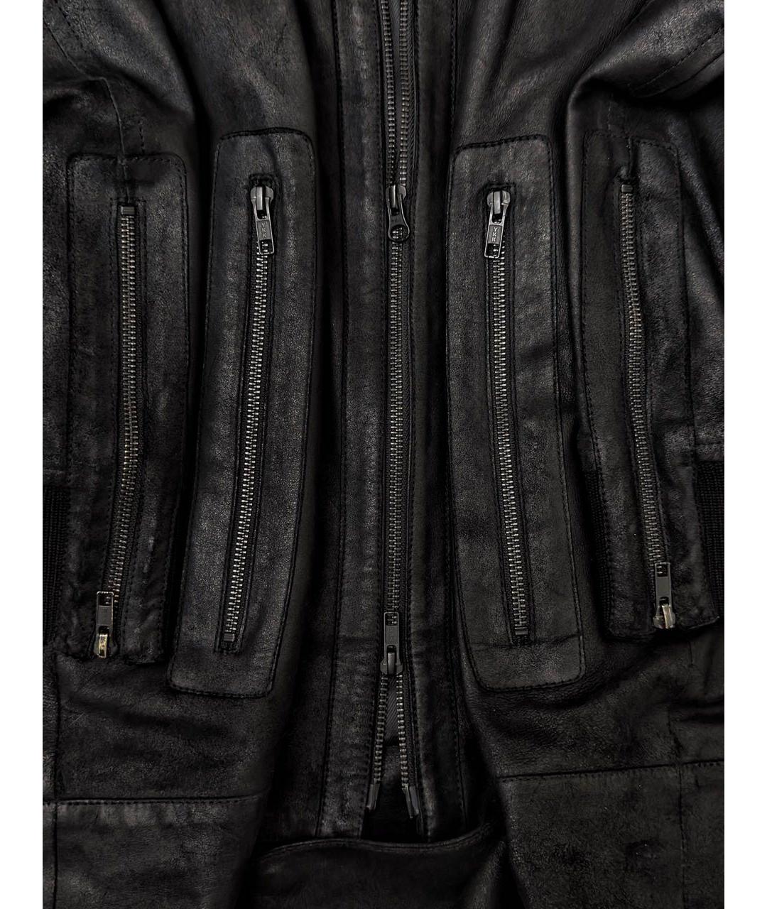 ANN DEMEULEMEESTER Черная кожаная куртка, фото 3