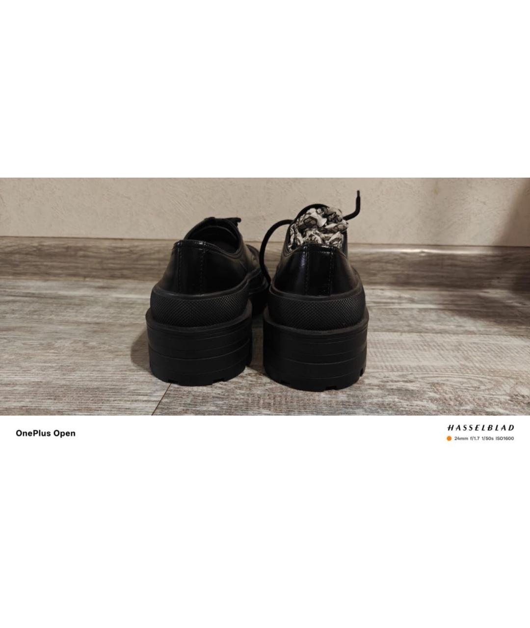MCQ ALEXANDER MCQUEEN Черные кожаные туфли, фото 4
