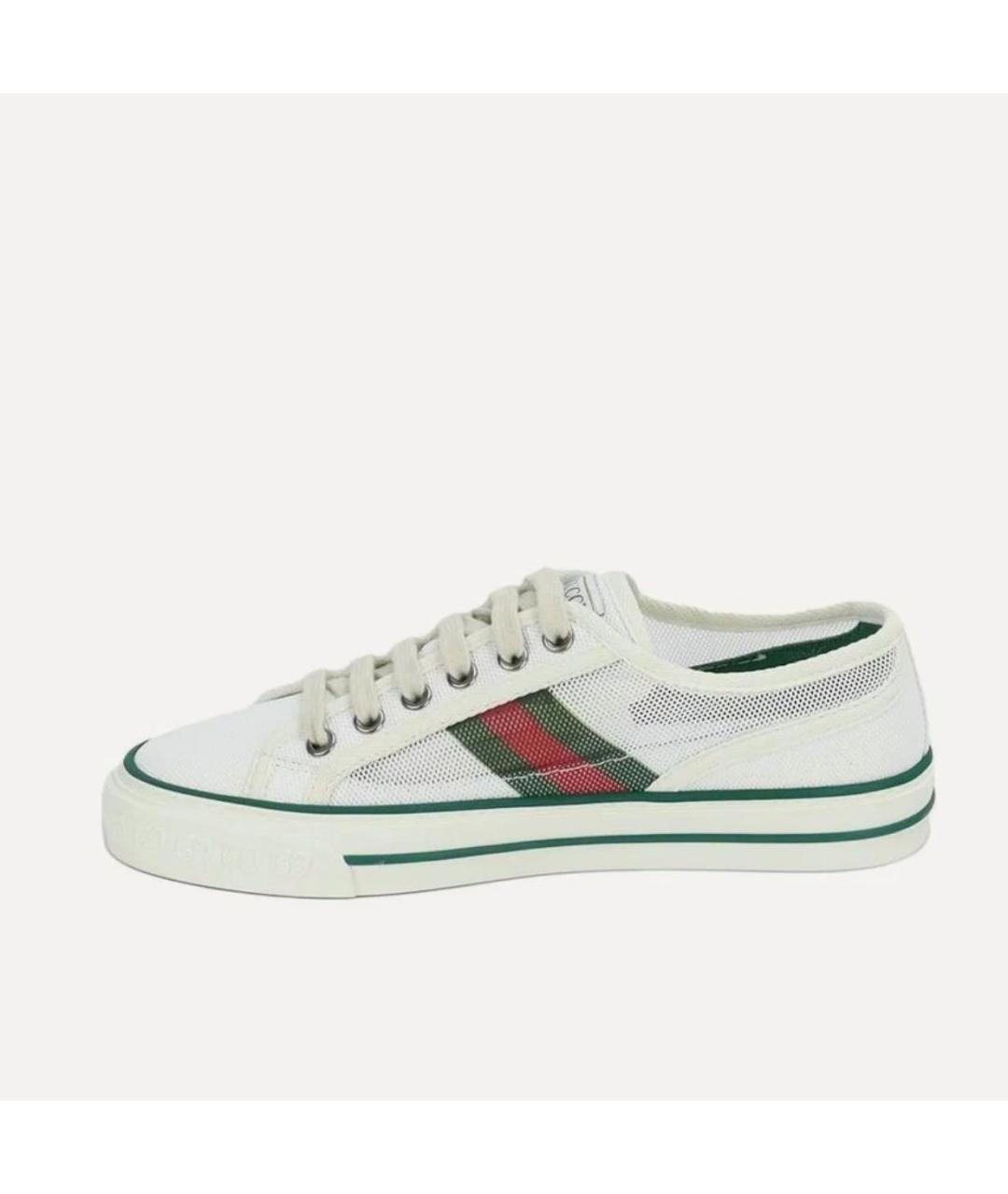 GUCCI Белые текстильные кеды, фото 3
