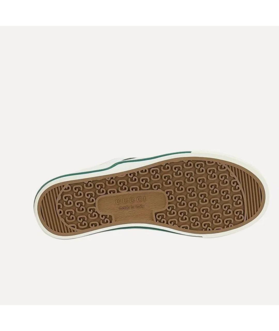 GUCCI Белые текстильные кеды, фото 4