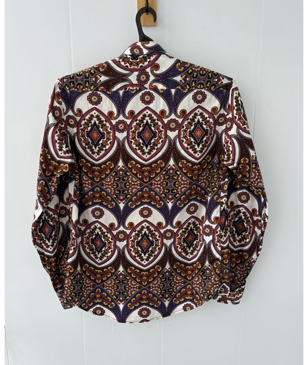 ETRO Бордовая хлопко-полиэстеровая кэжуал рубашка, фото 2