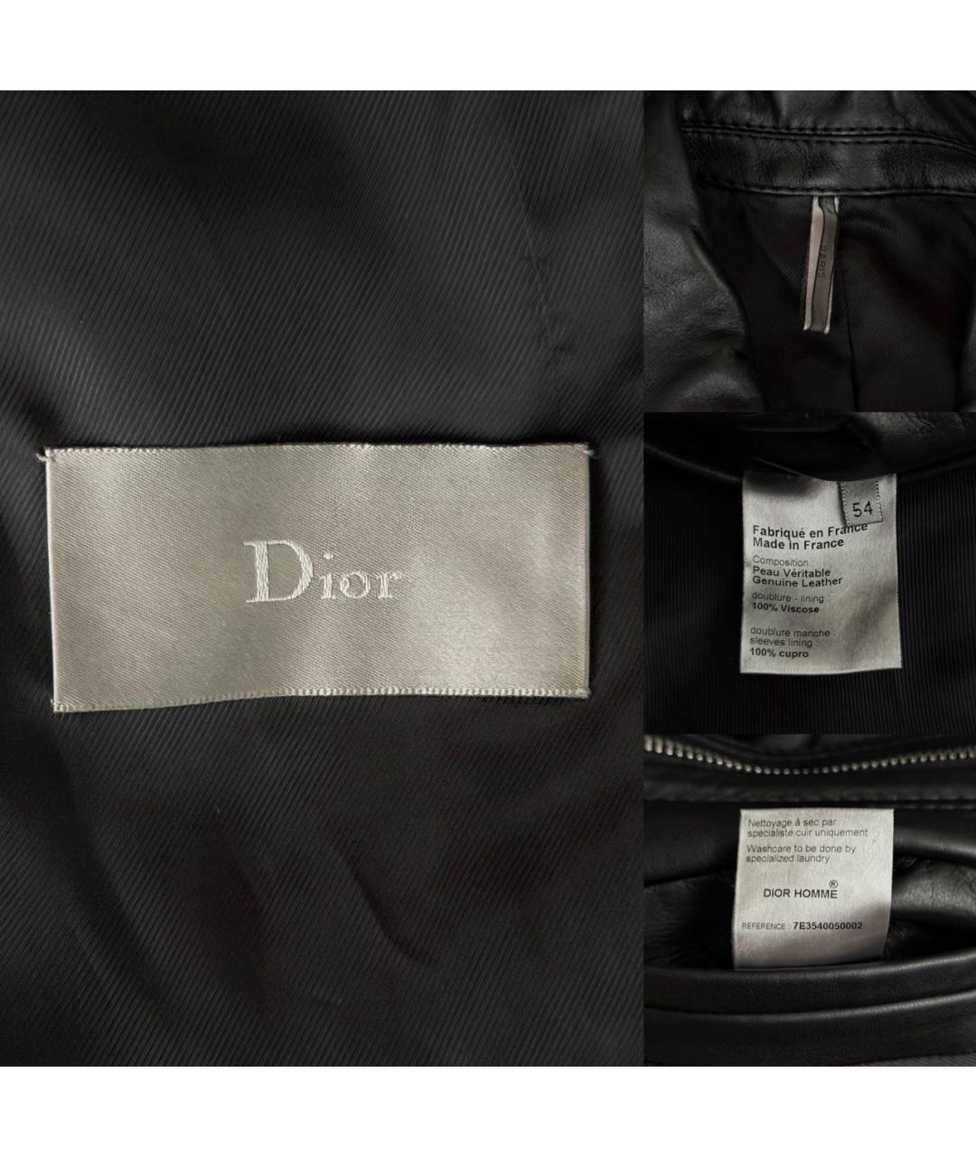 CHRISTIAN DIOR Черная кожаная куртка, фото 4