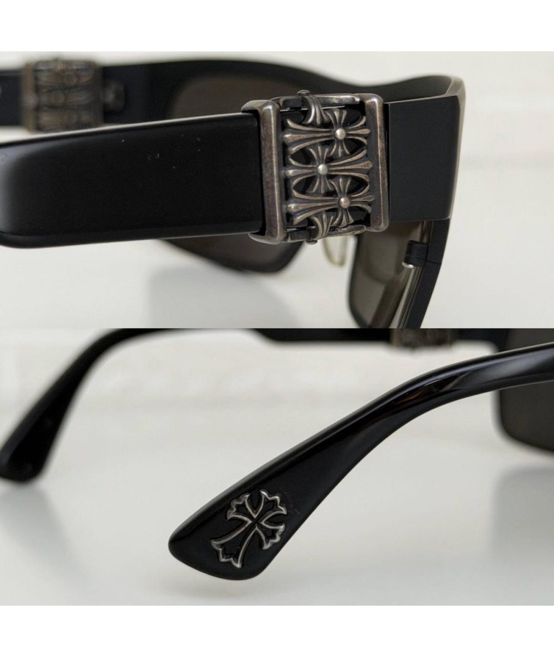 CHROME HEARTS Черные пластиковые солнцезащитные очки, фото 4
