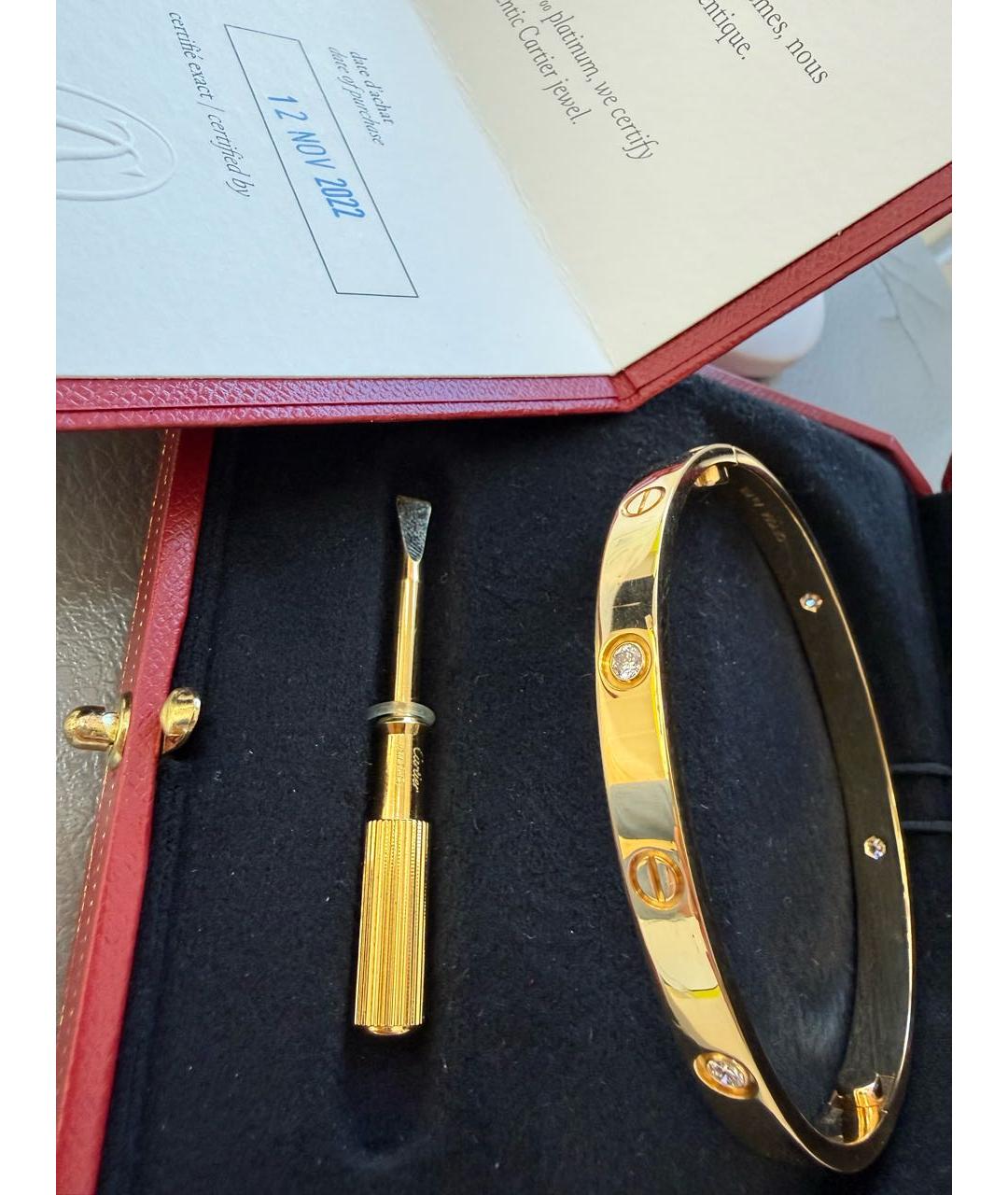 CARTIER Золотой браслет из желтого золота, фото 2