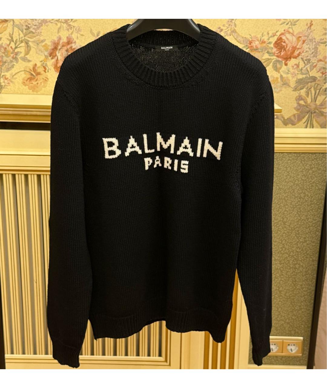 BALMAIN Черный шерстяной джемпер / свитер, фото 7