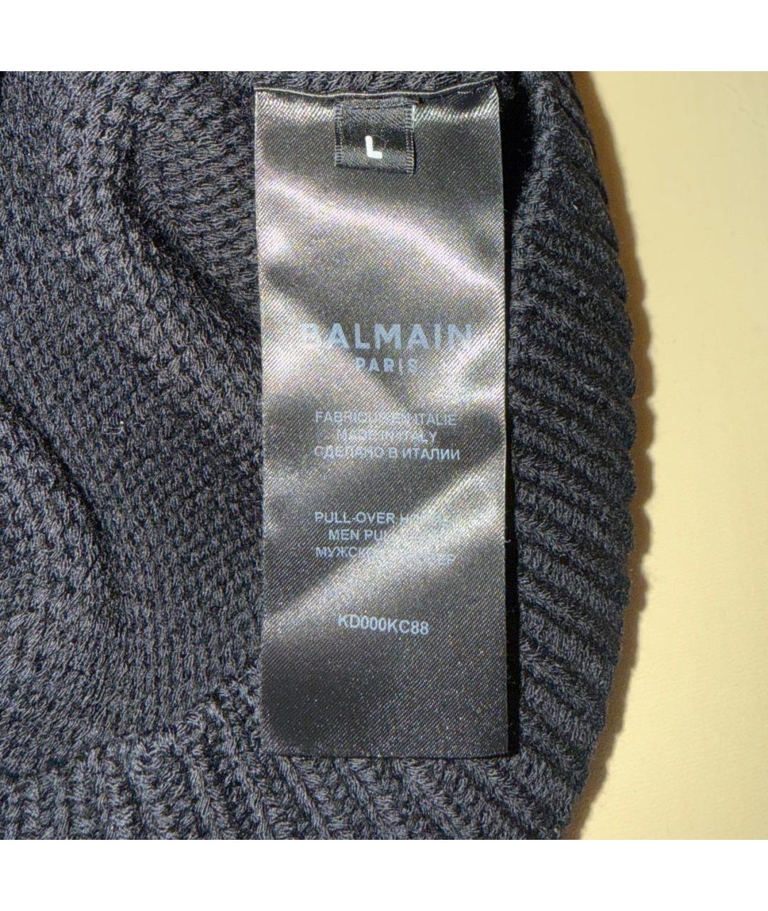 BALMAIN Черный шерстяной джемпер / свитер, фото 6