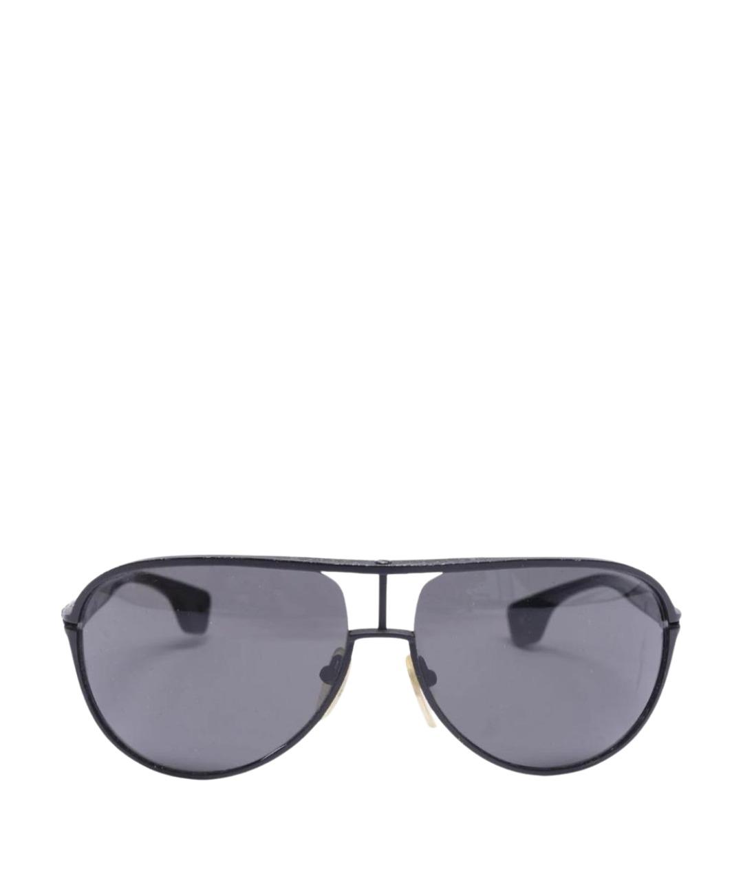 CHROME HEARTS Черные металлические солнцезащитные очки, фото 1