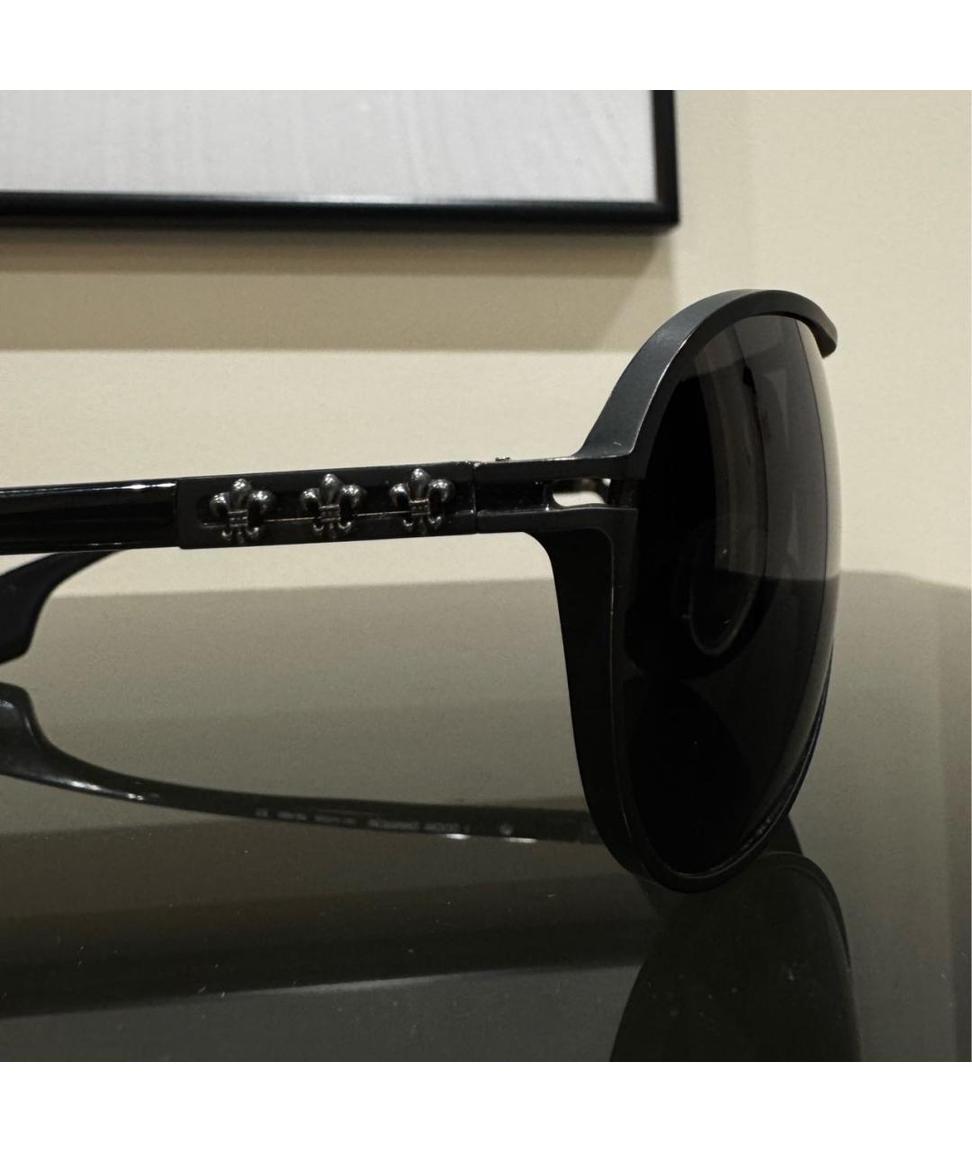 CHROME HEARTS Черные металлические солнцезащитные очки, фото 3