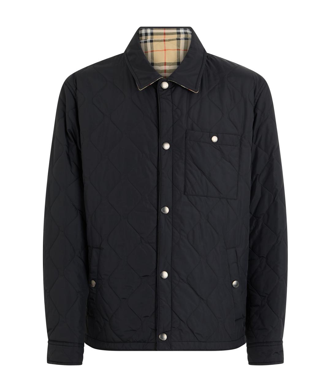 BURBERRY Черная полиамидовая куртка, фото 1