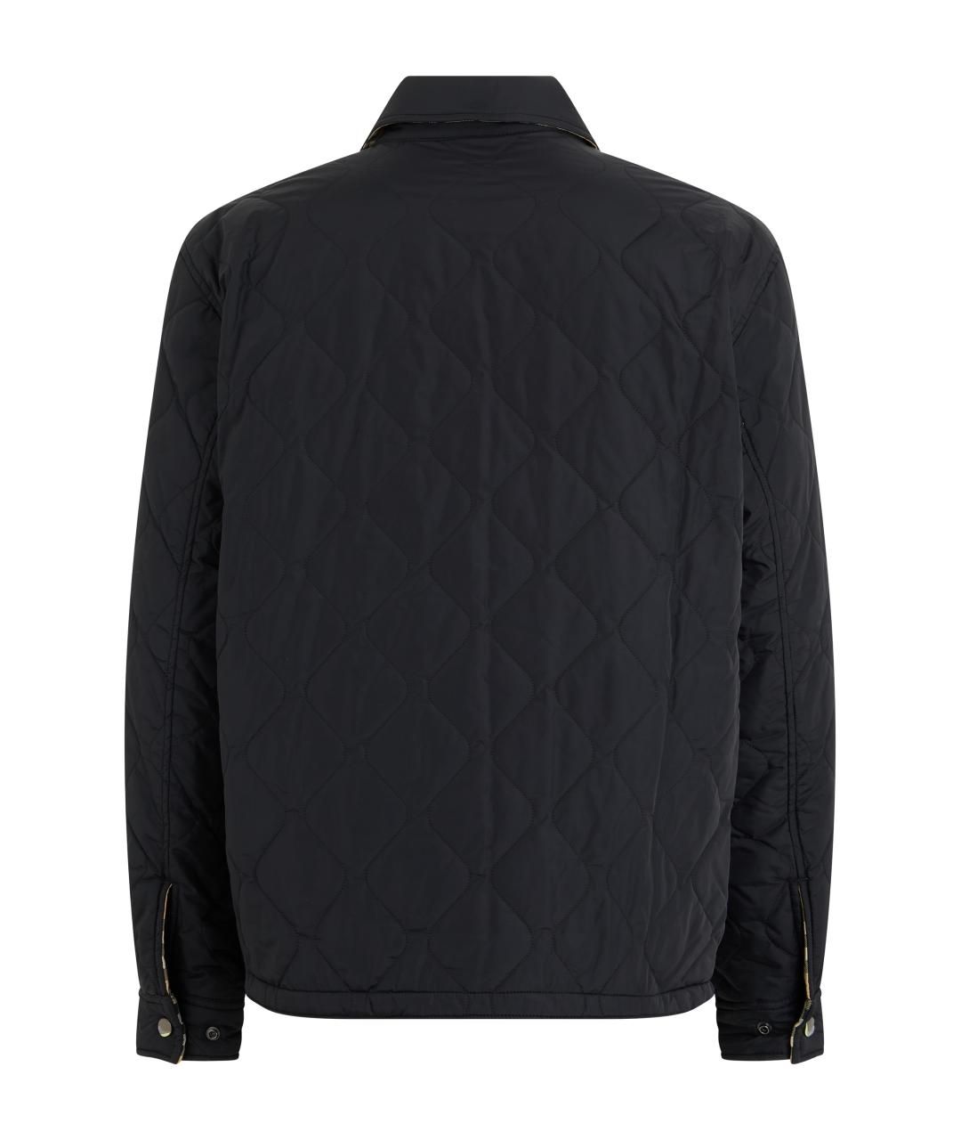 BURBERRY Черная полиамидовая куртка, фото 2