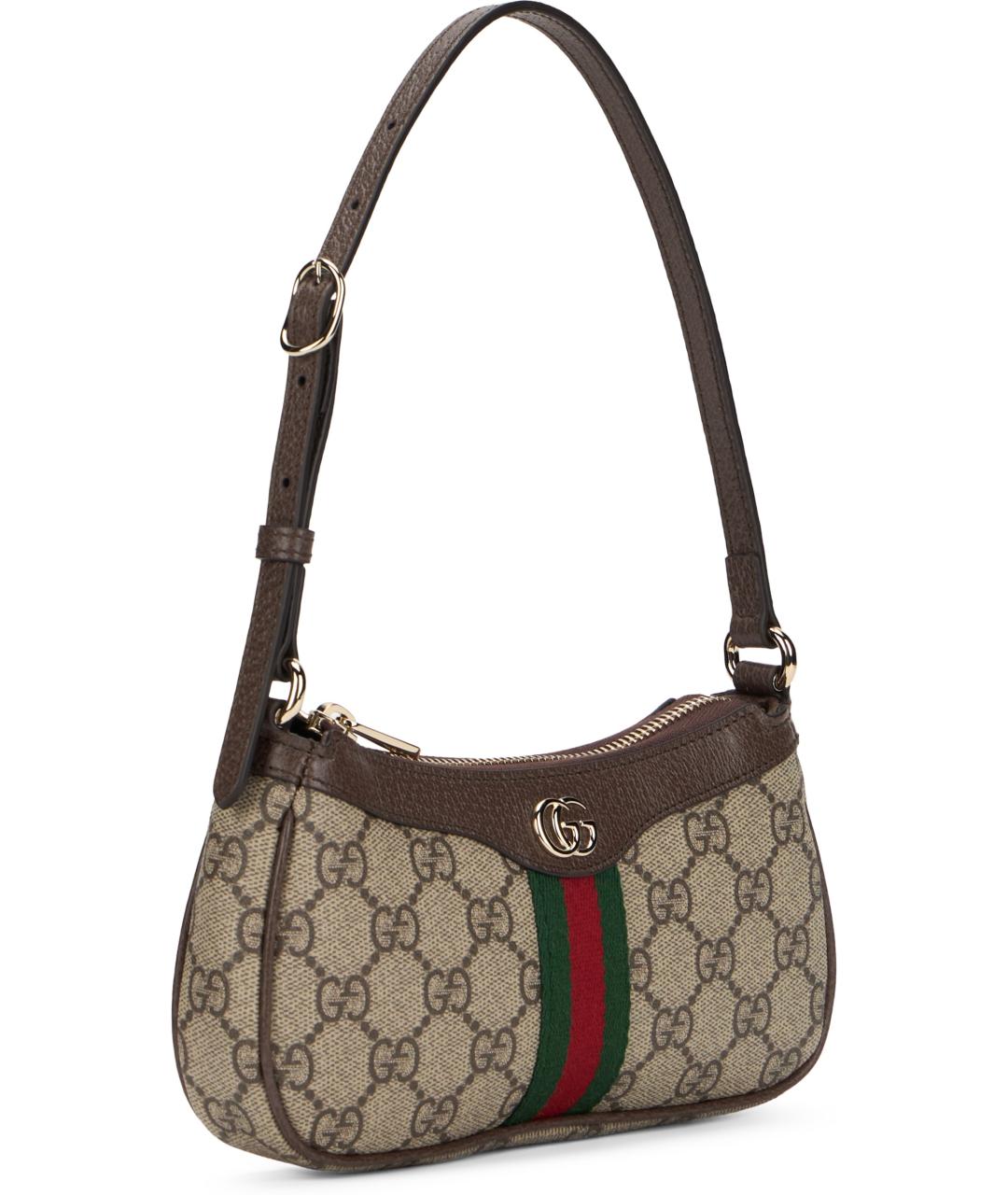 GUCCI Бежевая тканевая сумка через плечо, фото 3