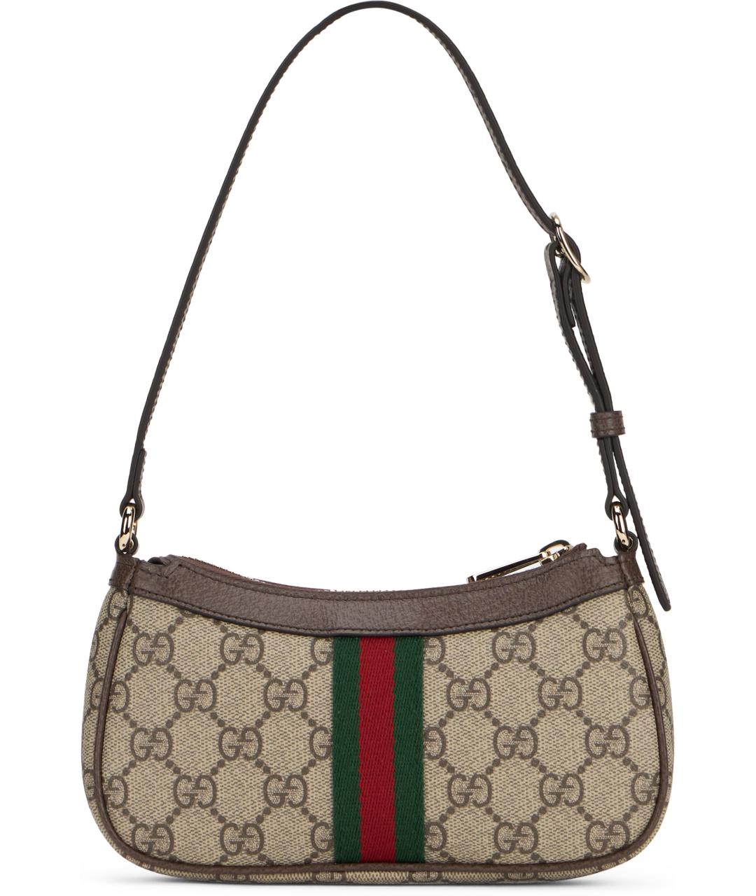 GUCCI Бежевая тканевая сумка через плечо, фото 4