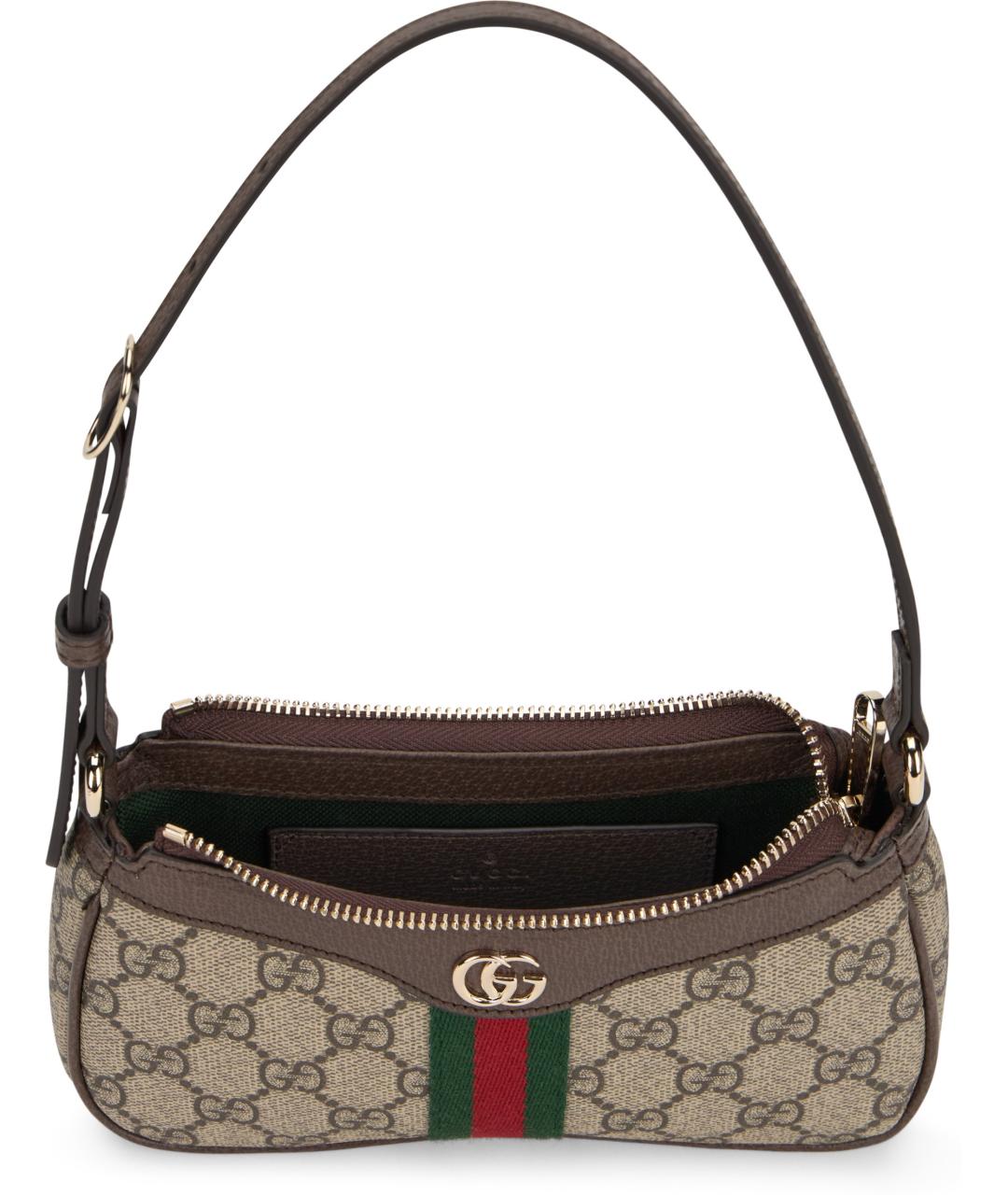 GUCCI Бежевая тканевая сумка через плечо, фото 6