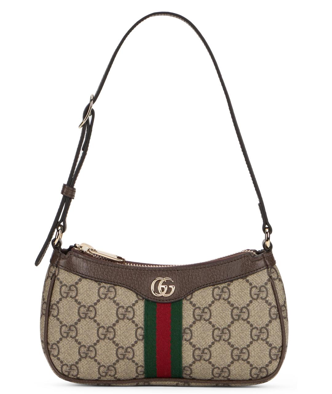 GUCCI Бежевая тканевая сумка через плечо, фото 2