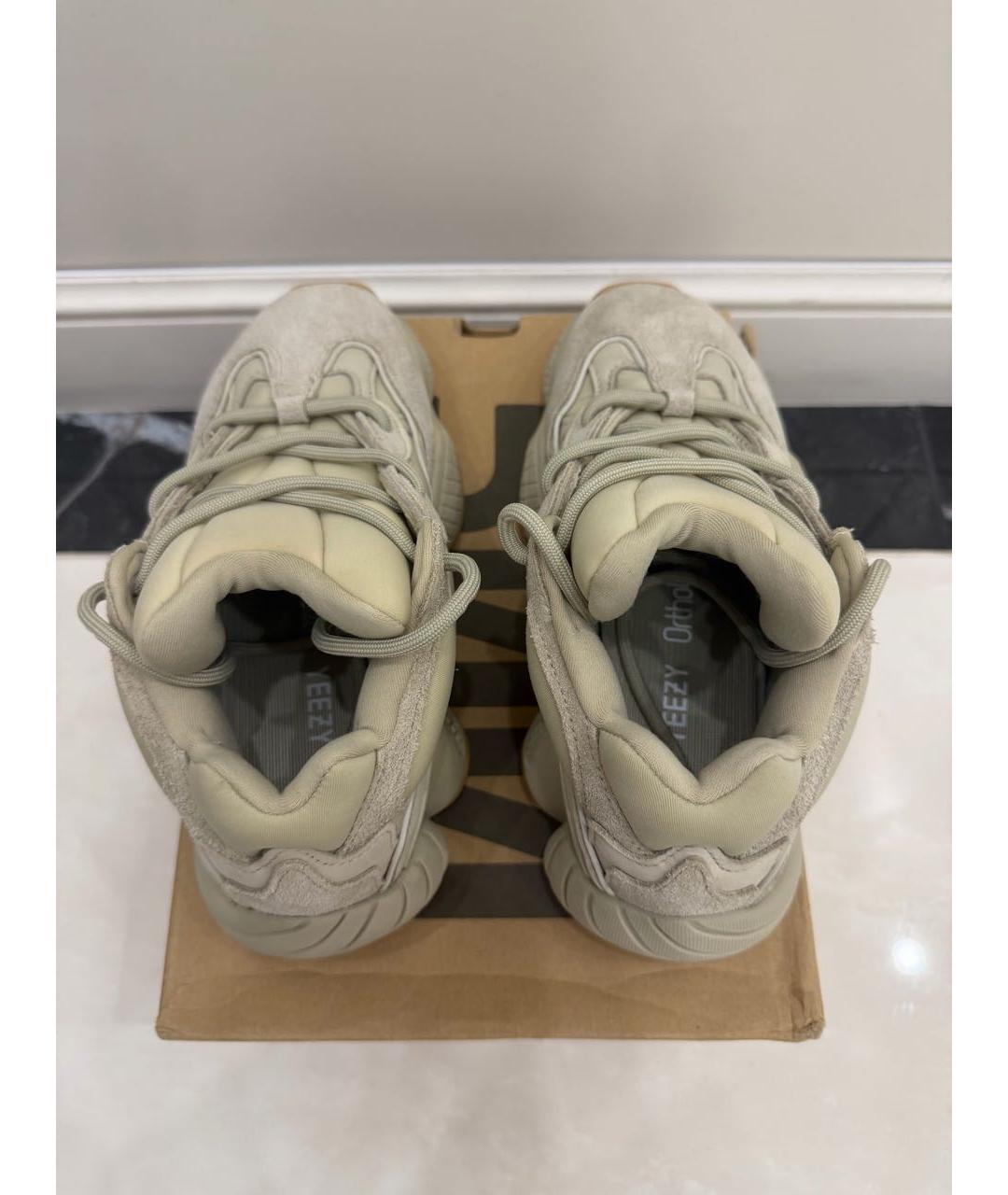 ADIDAS YEEZY Хаки замшевые кроссовки, фото 2