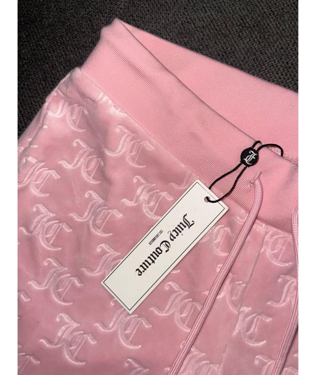 JUICY COUTURE Розовый велюровый костюм с брюками, фото 6