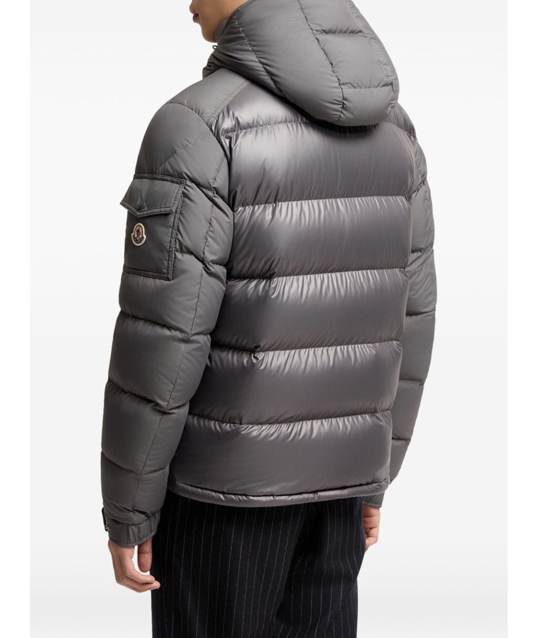 MONCLER Серый пуховик, фото 2