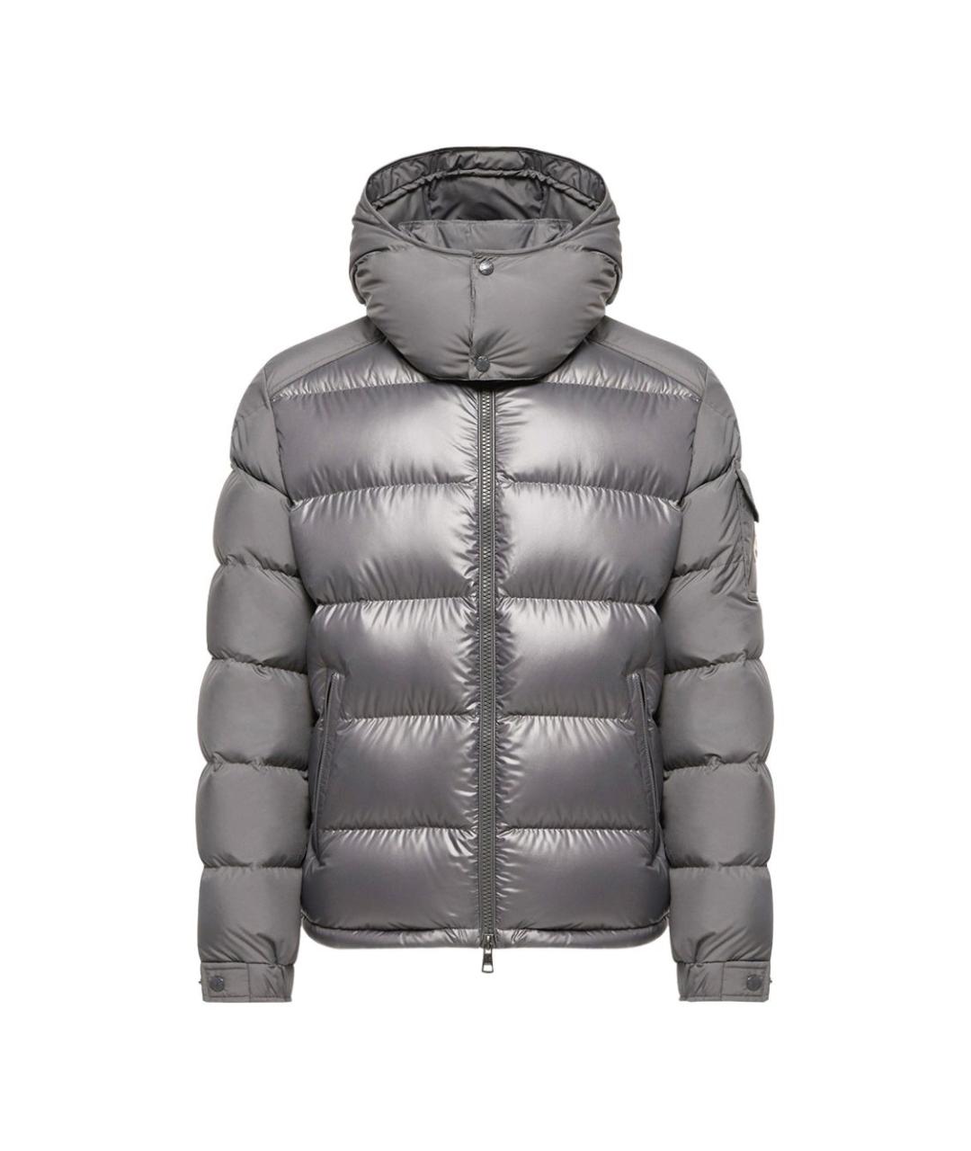 MONCLER Серый пуховик, фото 1