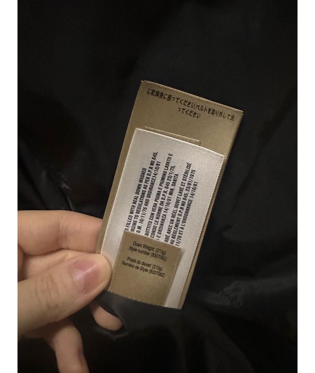 BURBERRY Серый полиамидовый пуховик, фото 4