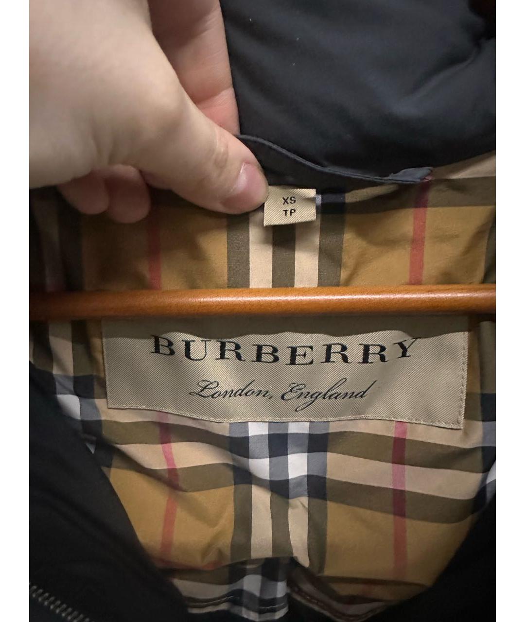 BURBERRY Серый полиамидовый пуховик, фото 3