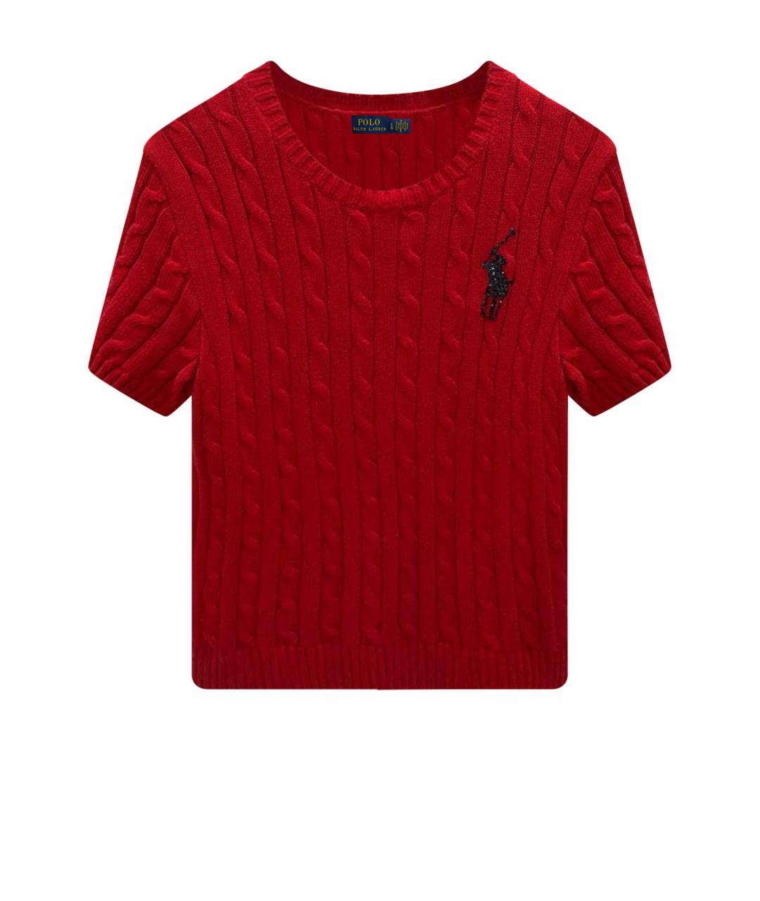 POLO RALPH LAUREN Красный хлопковый джемпер / свитер, фото 1
