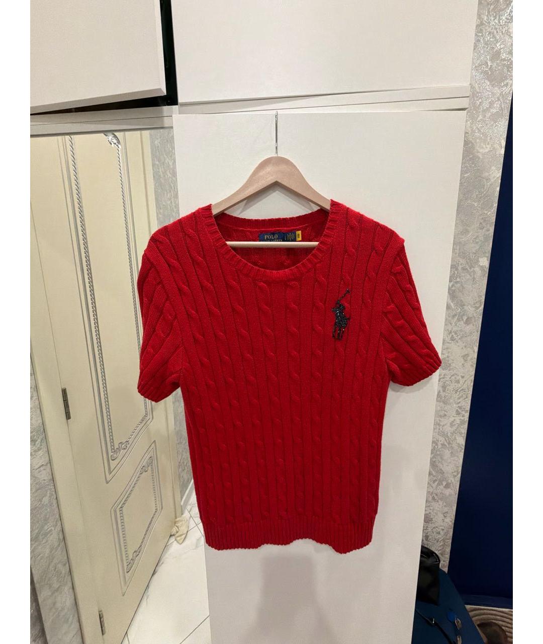 POLO RALPH LAUREN Красный хлопковый джемпер / свитер, фото 7