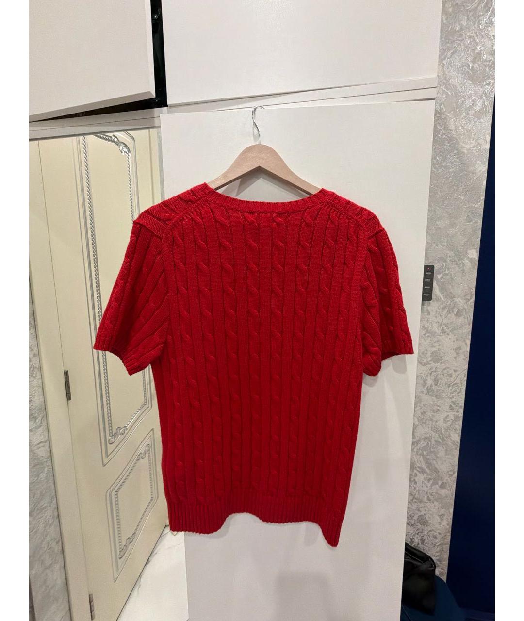 POLO RALPH LAUREN Красный хлопковый джемпер / свитер, фото 2