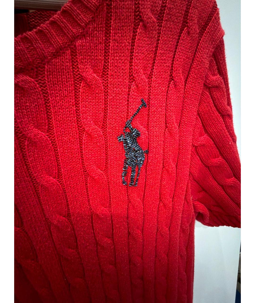 POLO RALPH LAUREN Красный хлопковый джемпер / свитер, фото 4