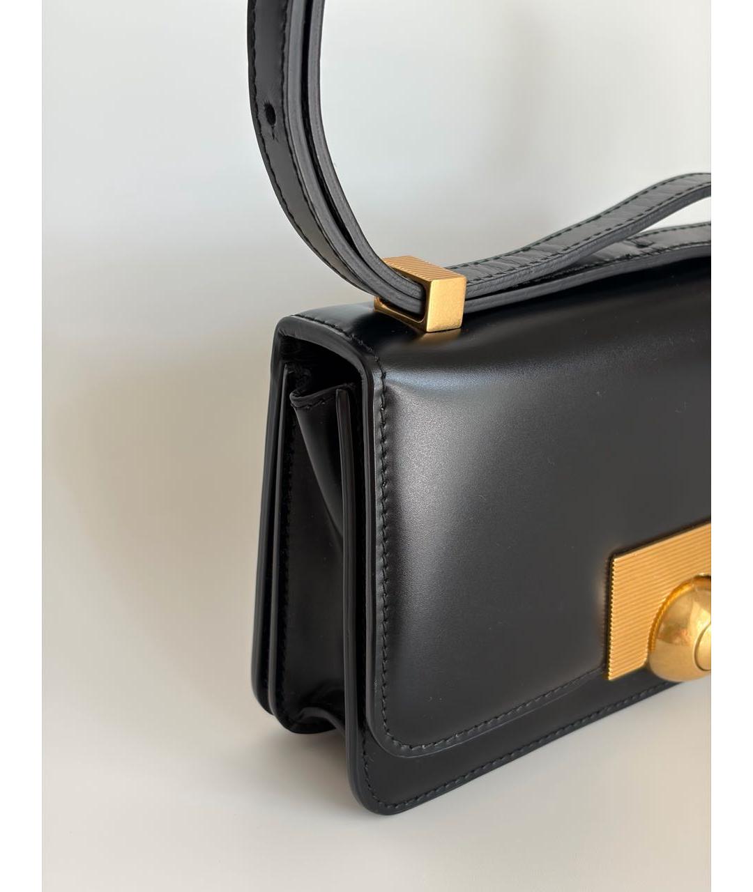 BOTTEGA VENETA Черная кожаная сумка через плечо, фото 4
