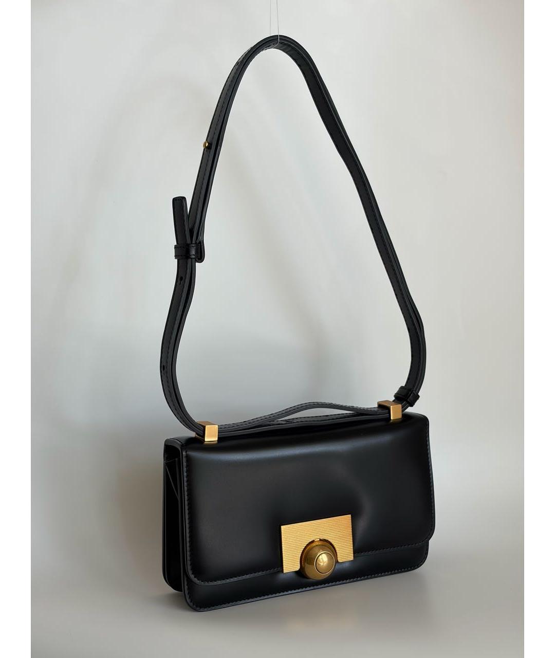 BOTTEGA VENETA Черная кожаная сумка через плечо, фото 2