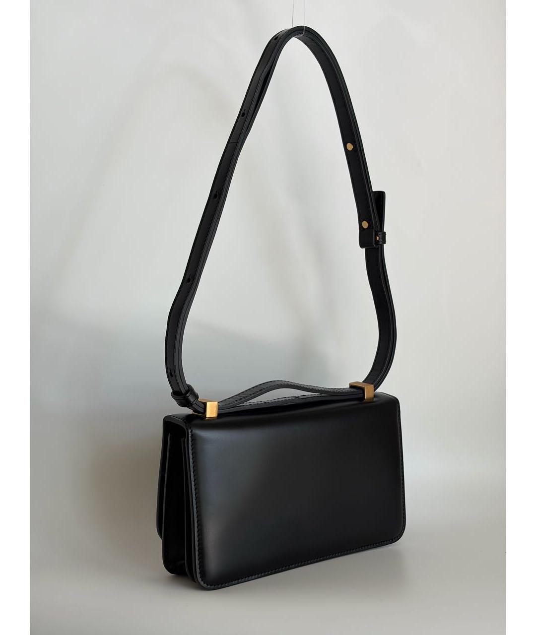 BOTTEGA VENETA Черная кожаная сумка через плечо, фото 3