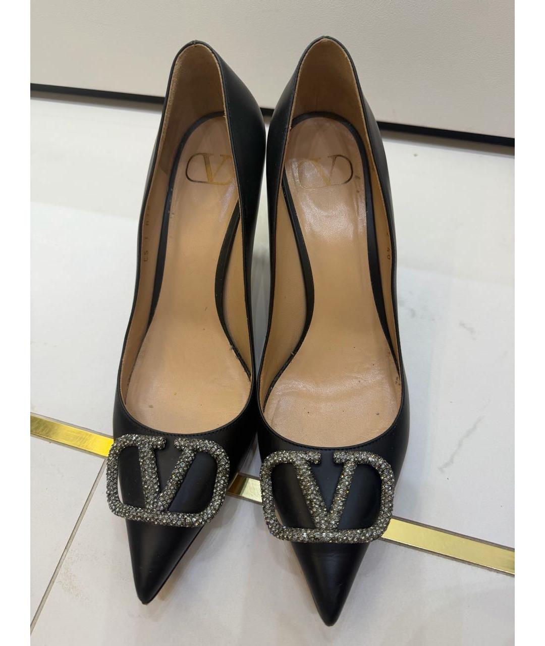 VALENTINO Черные кожаные туфли, фото 2