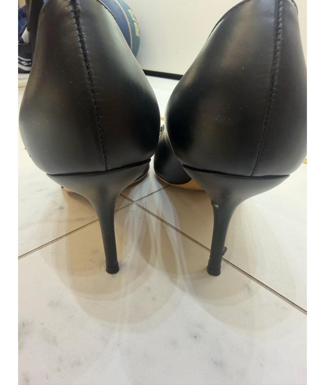 VALENTINO Черные кожаные туфли, фото 4