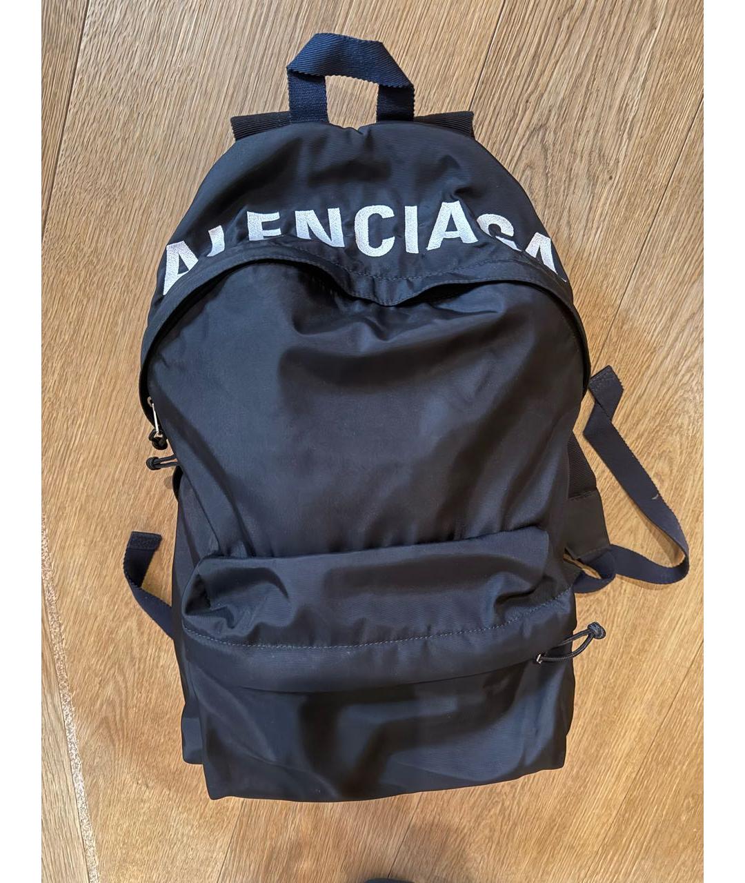 BALENCIAGA Черный нейлоновый рюкзак, фото 4