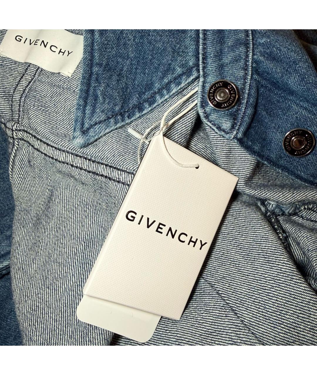 GIVENCHY Синее хлопковое повседневное платье, фото 7