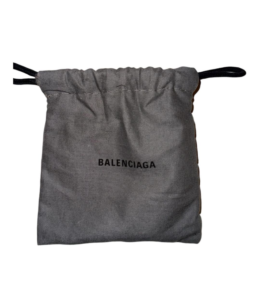 BALENCIAGA Зеленые платиновые серьги, фото 3
