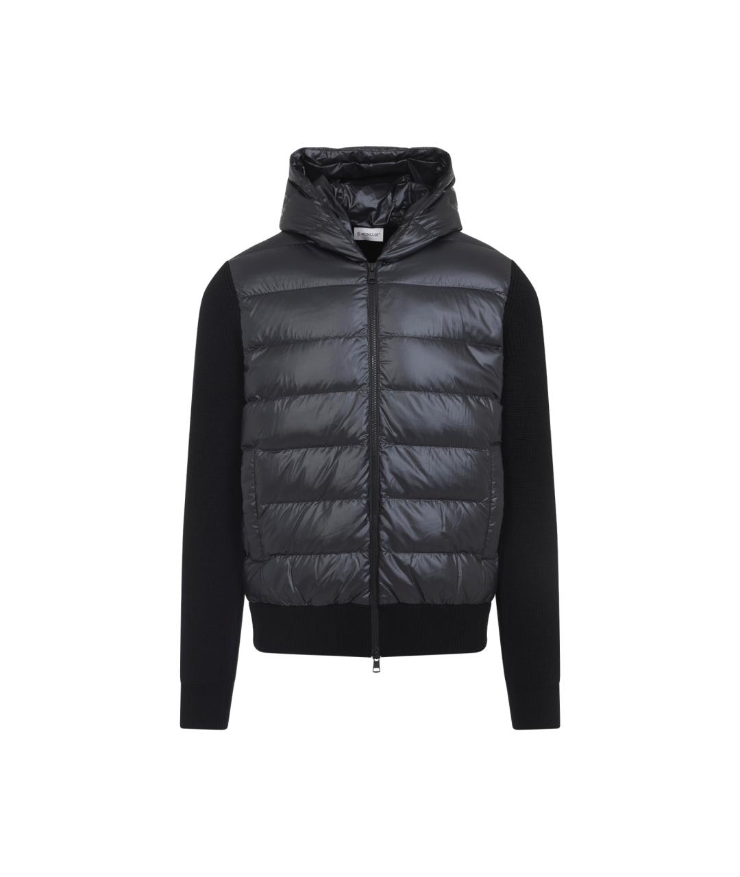 MONCLER Черная полиэстеровая куртка, фото 1